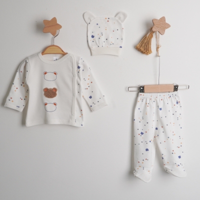 Hoppala 4411 0-3 Ay Bears Süzeneli Eldivenli Zıbın Takımı