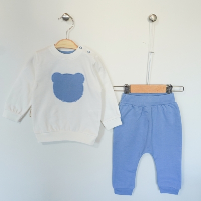 Luminoso 4367 6-9-12 Ay Bear Nakışlı Erkek Mevsimlik İkili Takım