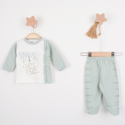 Hoppala 4413 0-3 Ay Tiger Baskılı Erkek Patikli Zıbın Takımı