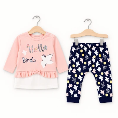 Hoppala 810 3-6/6-9/9-12 Ay Hello Birds Kız İkili Takım